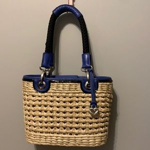 Beautiful blue Brighton straw tote